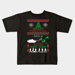 Army Ugly Christmas Model Kids T-Shirt